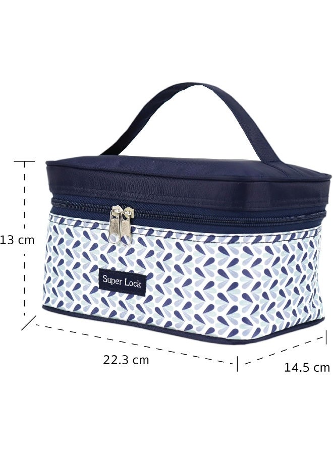 Orchid Super Lock 4 Pieces Food Storage Container With Temperature Storage Bag Set Mixed Patterns Meal Prep Containers With Lids Rice Box Tiffin Box For Office  - Image 5