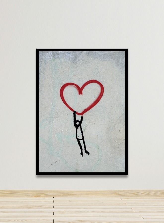 ماركتنا لوحة جدارية قماشية فنية لتزيين الحائط بتصميم عصري  مع برواز  اسود مجوف مقاس (120x80) قطعة واحدة - Image 1