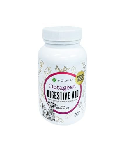 In Clover InClover Optagest Natural Digestive Aid, Organic Prebiotics & Enzymes Supplement Powder for Dogs and Cats - Promotes Healthy Stools, Less Gas, Optimal Nutrient Absorption, Intestinal Balance, 3.5oz - Image 1