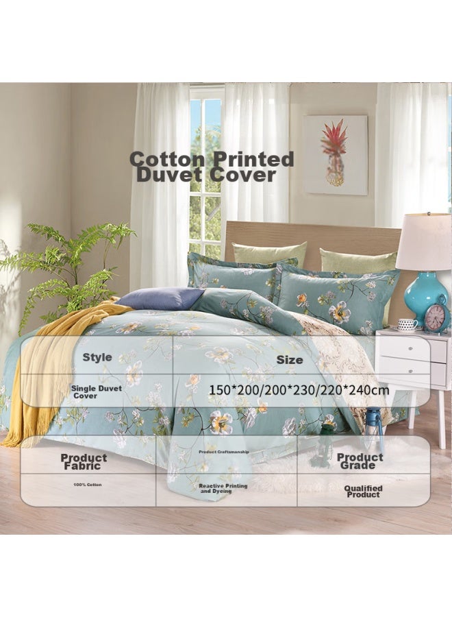 Avivi Aiwei Duvet Cover, Single Piece, Pure Cotton, Cozy Home, All-cotton Double Duvet Cover, Winter Season, 200x230cm, Qingxin Garden - Image 1