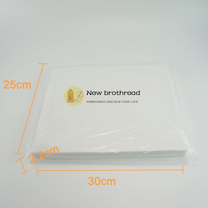 New brothread Tear Away Machine Embroidery Stabilizer Backing 10"x12" - 100 Precut Sheets - Medium Weight 1.8 oz - Fits 5x7 Hoops - Image 2