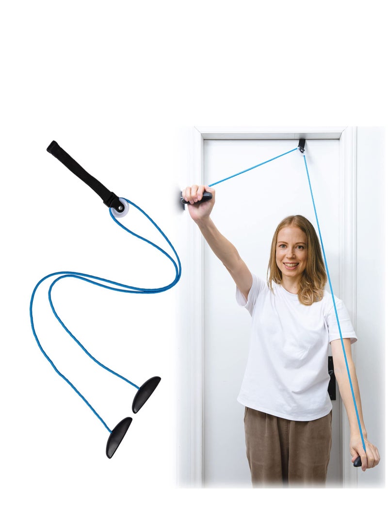 Shoulder Pulley System for Physical Therapy - Over Door Rehab Exerciser to Relieve Pain and Enhance Recovery from Frozen Shoulder and Surgery, Improve Flexibility and Mobility - Image 1
