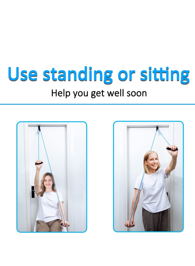 Shoulder Pulley System for Physical Therapy - Over Door Rehab Exerciser to Relieve Pain and Enhance Recovery from Frozen Shoulder and Surgery, Improve Flexibility and Mobility - Image 4