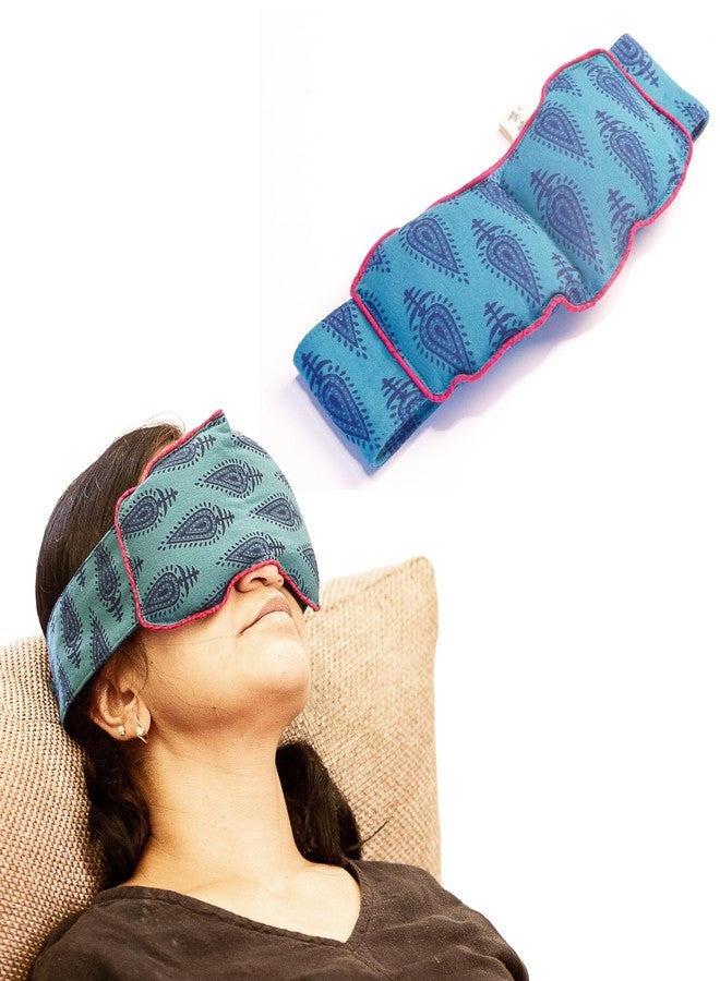 Aksobha Eye Mask for Puffy Eyes, Dark Circles & Sleep Relief | Handmade Eye Mask Hot & Cold Therapy Pack with Adjustable Strap | Microwaveable, in (Assorted Colours) Eco-Friendly, Plastic & Chemical-Free - Image 1