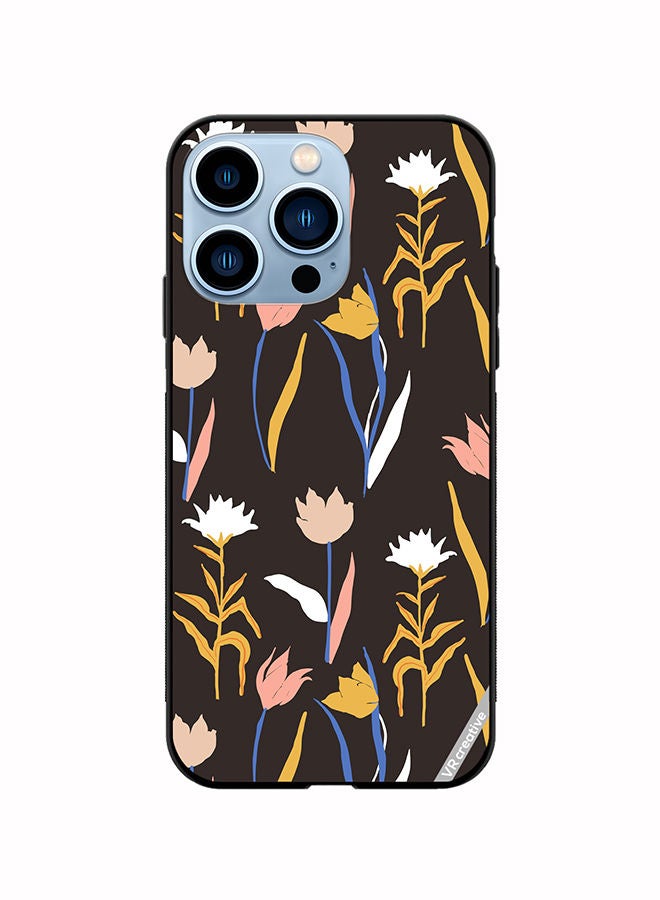 VR CREATIVE Protective Case Cover For Apple iPhone 13 Pro Abstract Simple Shape Flowers And Plants Seamless Pattern Design Multicolour - Image 1