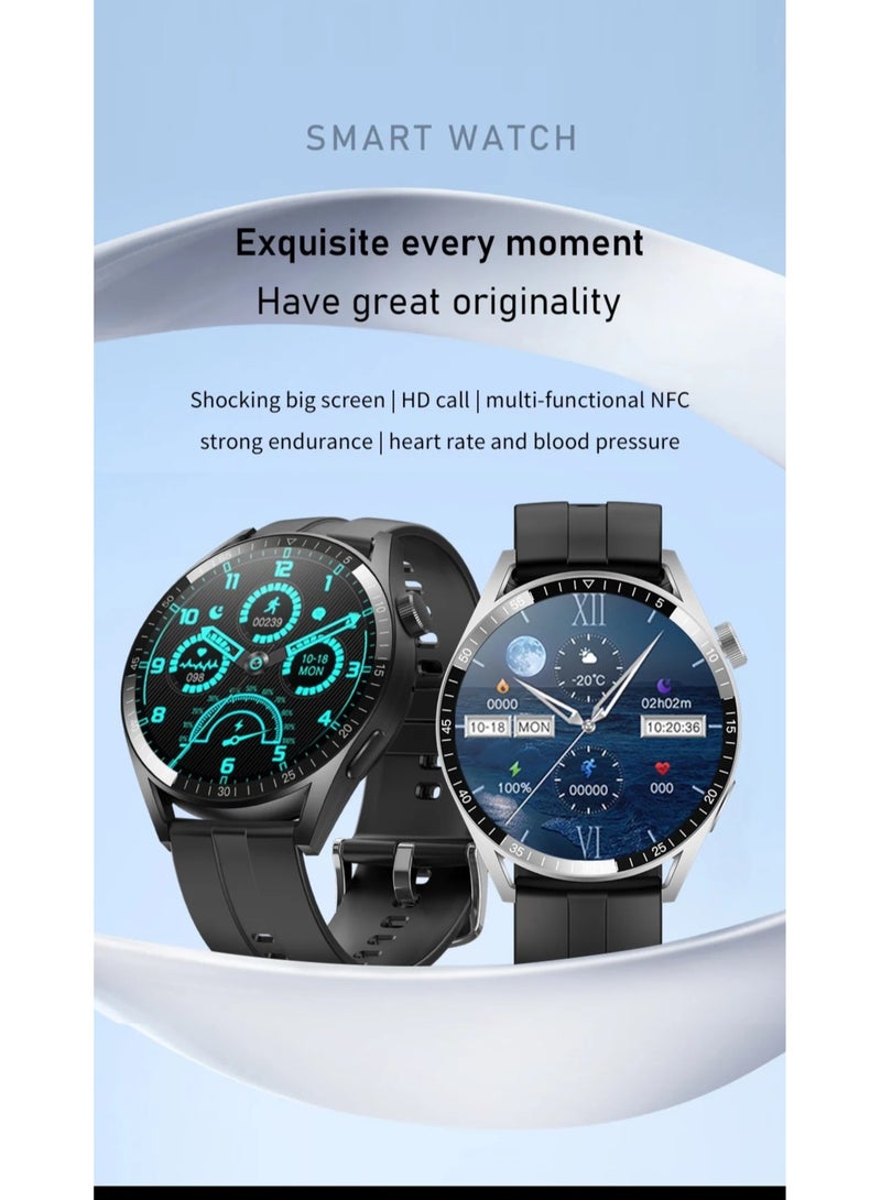 AROAQ Smart Watch GT8 Men 1.5inch Large Screen BT Call NFC Health Monitoring Wireless Charging Sports Fitness Tracker Smartwatch - Image 2