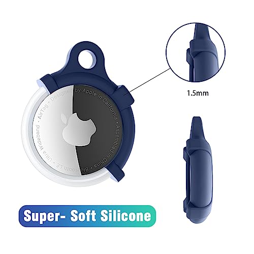 KACA Silicone Case Compatible with Apple AirTag - Full Protection, Keychain Included, Slim and Simple Design, Premium Food Grade Silicone, Scratch-Free, Safe for Kids and Pets [Blue] - Image 5