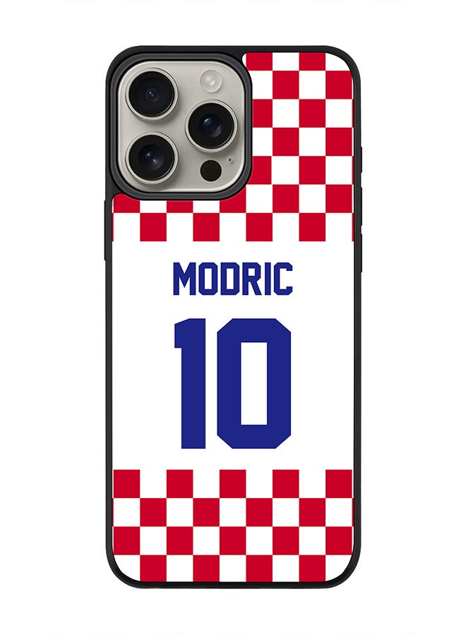 Stylizedd For iPhone 16 Pro Max Case [Compatible with MagSafe] Slim Magnetic cover Phone Case iPhone 16 Pro Max -Football - Croatia  Modric - Image 1