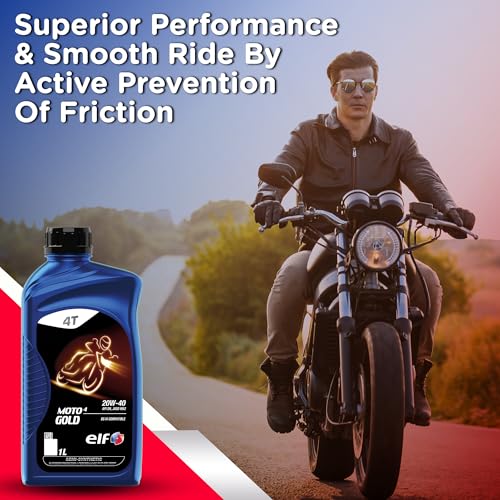 ELF - Moto 4 Gold 20W-40 | API SN, JASO MA2 | Semi- Synthetic Bike Engine Oil | Anti-clutch Slippage formula - 1L - Image 5