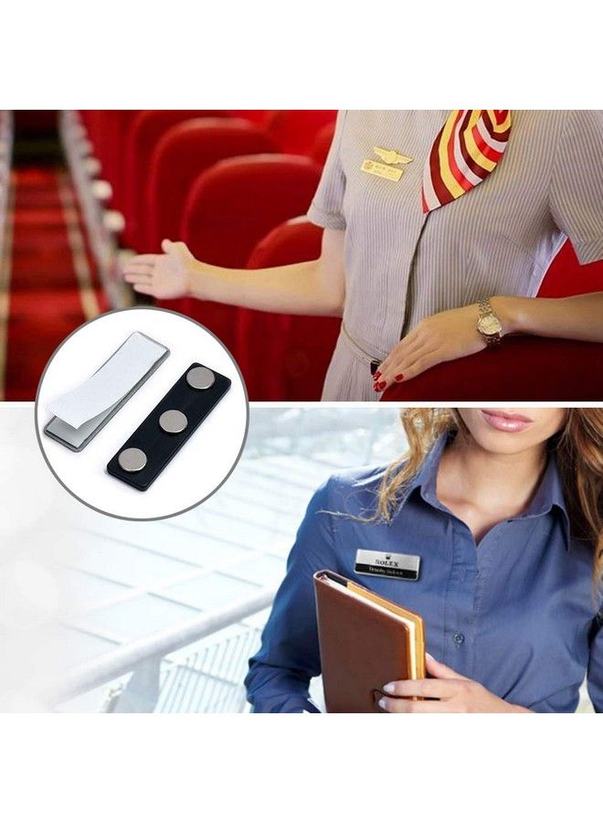 ONWON 10 Pieces Name Badge Magnets Magnetic Name Tag Holders Id Fastener Clip With Three Premium Strength Neodymium Magnets And Adhesive Backing No Holes In Your Fine Jackets Or Shirts Navy Blue - Image 5