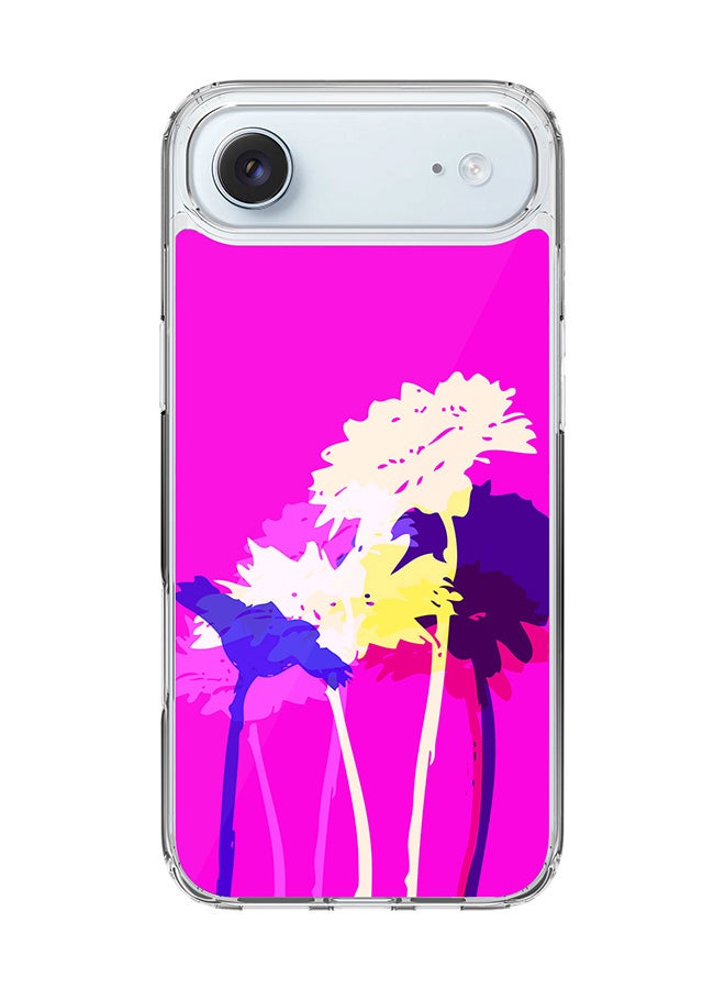 Stylizedd Classic Clear MagSafe Case for iPhone 17 Air , Hybrid Soft Case Flexible Edges Anti Drop TPU PC Gel Thin Transparent Cover [ Designed for iPhone 17 Air ] - Bleeding Flowers (Pink) - Image 1