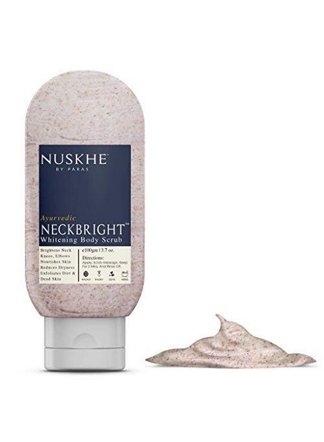Nuskhe By Paras Neck Bright Body Scrub Dead Skin Remover With Vitamin C & Radish For Women & Men 100 Gm Tan Removal Walnut Shea Butter Aloe Vera - Image 1