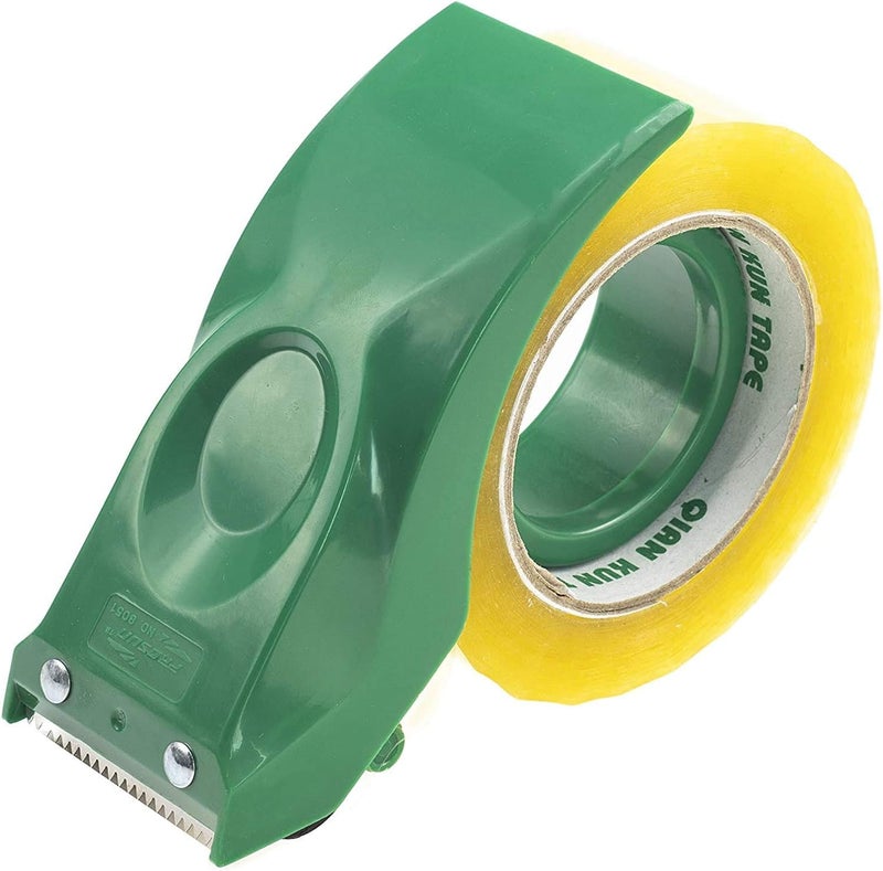 Prosun Easy-Mount 2 Inch Tape Gun Dispenser Packing Packaging Sealing Cutter Green Handheld Warehouse Tools - Image 1