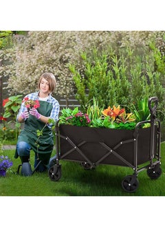 Cady One 5 Inch Outdoor Folding Travel Cart with Removable Fabric, Festival Garden Camping Picnic Cart, Maximum Loading 200 kg, Portable Transport Trailer, Black  - Image 5