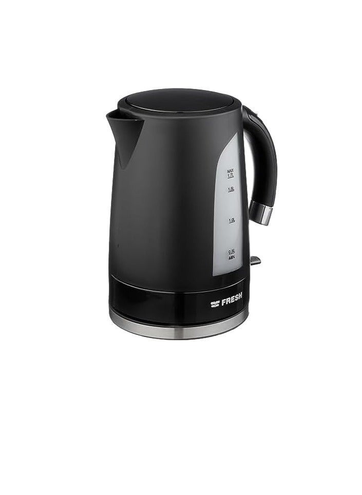 Fresh plastic kettle, black, 1.7 liters - Image 4