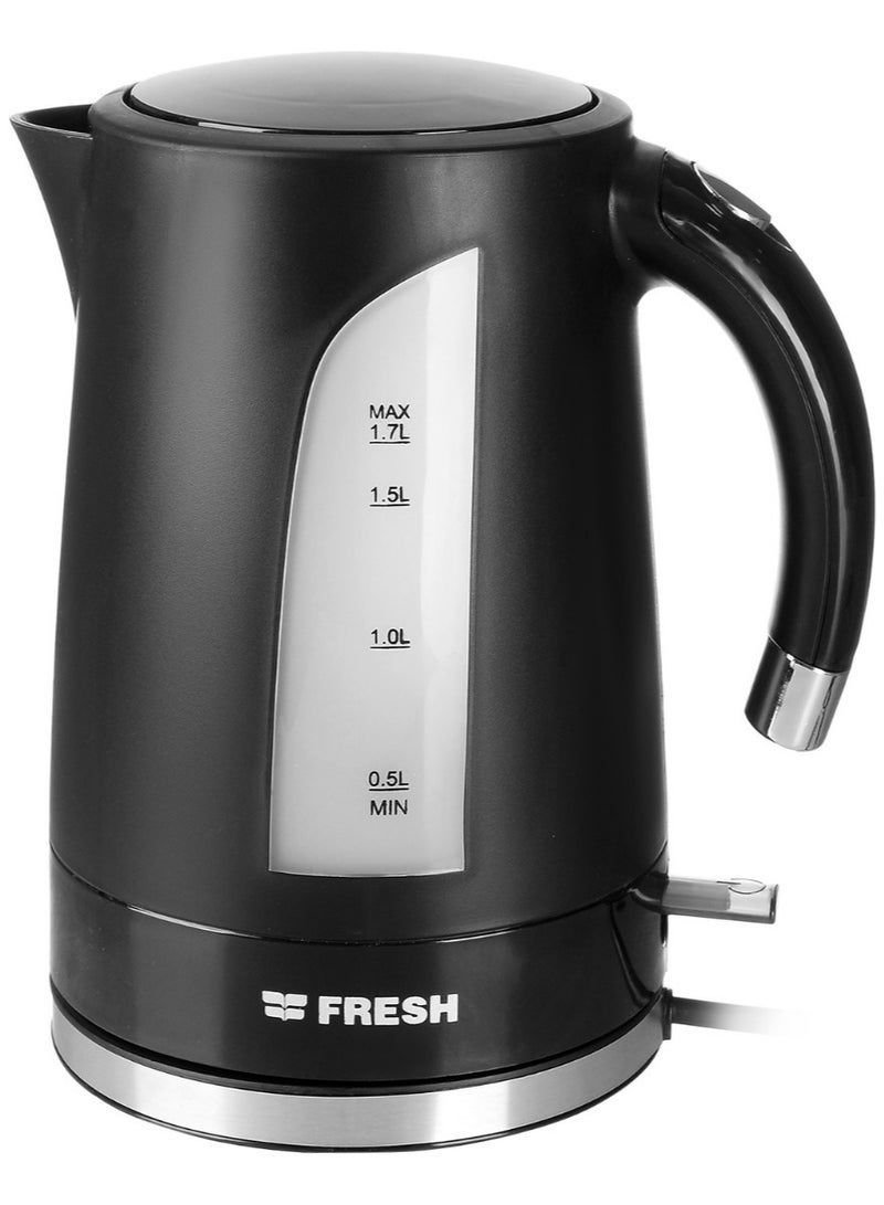 Fresh plastic kettle, black, 1.7 liters - Image 1
