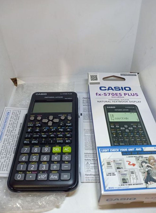 كاسيو آلة حاسبة طراز Fx-570Es بلس الإصدار الثاني أسود - Image 4