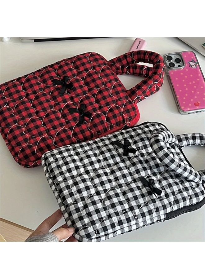 Red 11 Inch Stylish Durable Polyester Laptop Bag For iPad Notebooks Adjustable Strap - Image 4