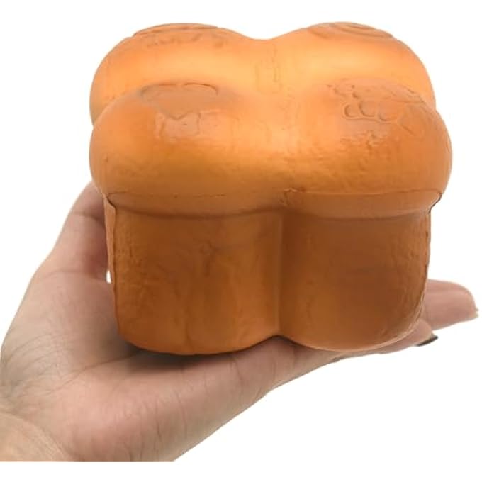 Kiibru 2025 Petals Jumbo Bread Squishy Slow Rising Bear Scented Bread Squishies Stress Relief Toys Gift (Chocolate) - Image 2