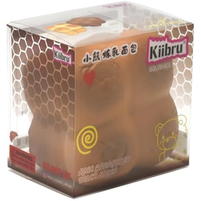 Kiibru 2025 Petals Jumbo Bread Squishy Slow Rising Bear Scented Bread Squishies Stress Relief Toys Gift (Chocolate) - Image 5