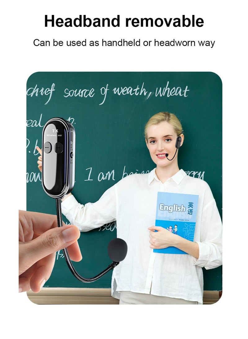 2.4G Wireless Headset Microphone for Teachers & Guides – Detachable, Long-Range (30M), Noise-Free, Auto-Pairing, 6-8H Battery – Compatible with PA Systems & Speakers - Image 4