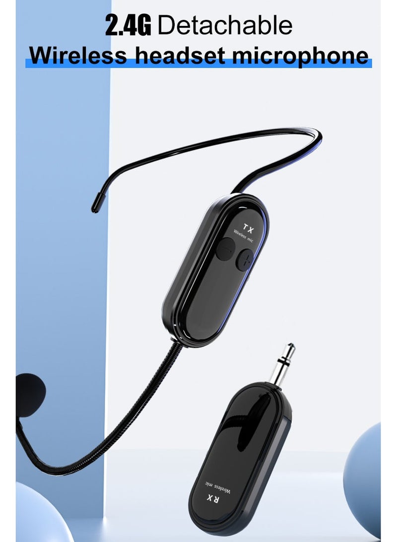 2.4G Wireless Headset Microphone for Teachers & Guides – Detachable, Long-Range (30M), Noise-Free, Auto-Pairing, 6-8H Battery – Compatible with PA Systems & Speakers - Image 2
