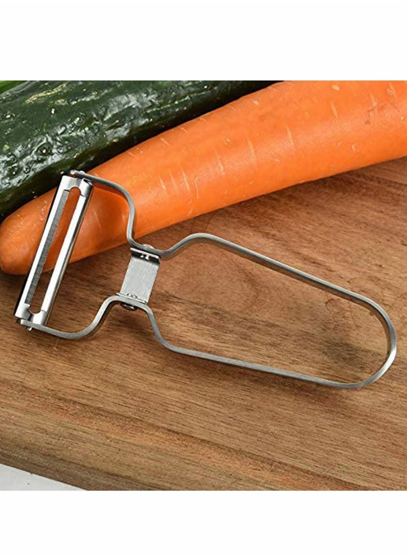 NIBEMINENT Stainless Steel Peeler for Vegetables and Fruits Vegetable peeler Potato peelers Easy to Peel Clean Premium Peelers Kitchen Veggie Carrot Fruit  - Image 4