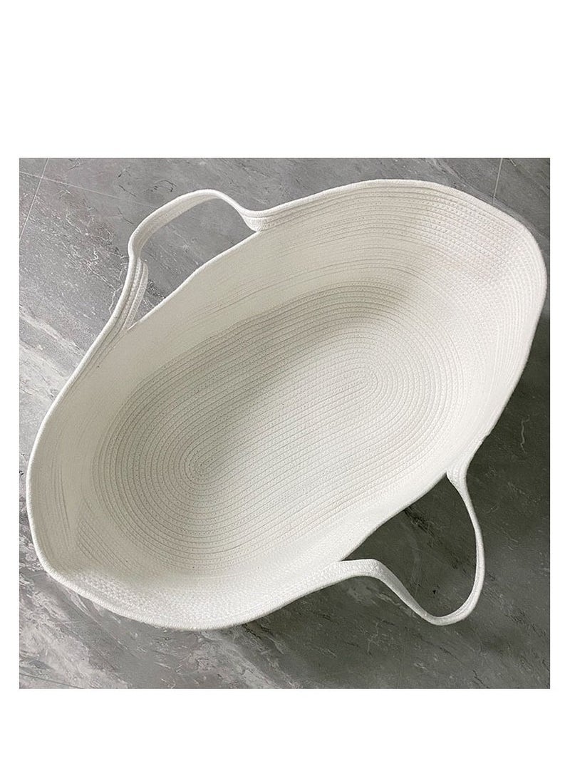 Portable Woven Baby Carrying Basket Nordic Cotton Rope Baby Carrying Basket