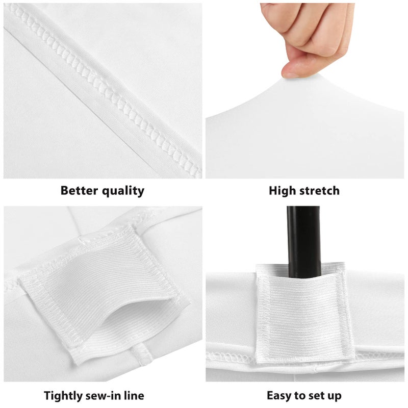 Bddc Table Covers For 6 Foot Tables  Spandex Table Covers 6Ft  White Table Cloths Rectangle 6Ft For Events  Wedding  Banquets & Parties - Image 2