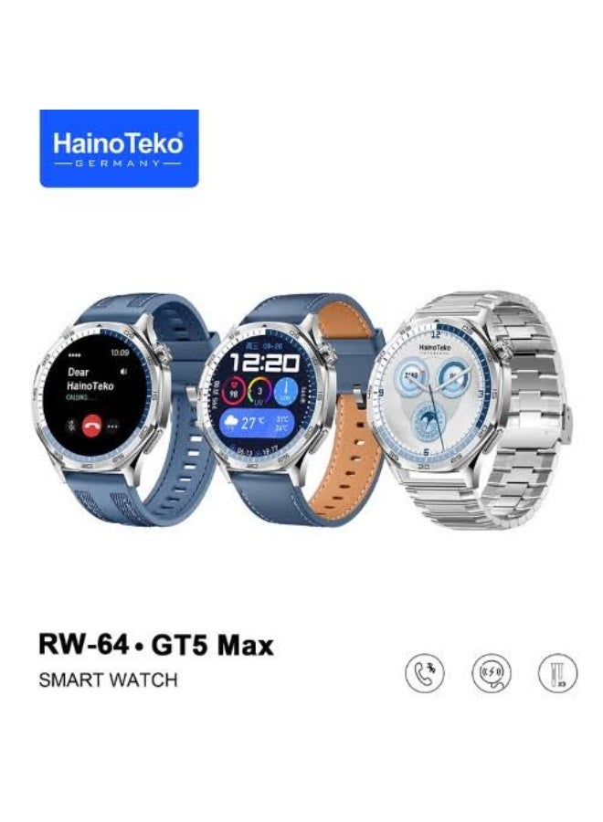 Haino Teko HainoTeko GT5 Max Smartwatch: Style and technology on your wrist. Ultra-clear AMOLED display for a superior visual experience. Design: A sleek and modern design suitable for both men and women - Image 2