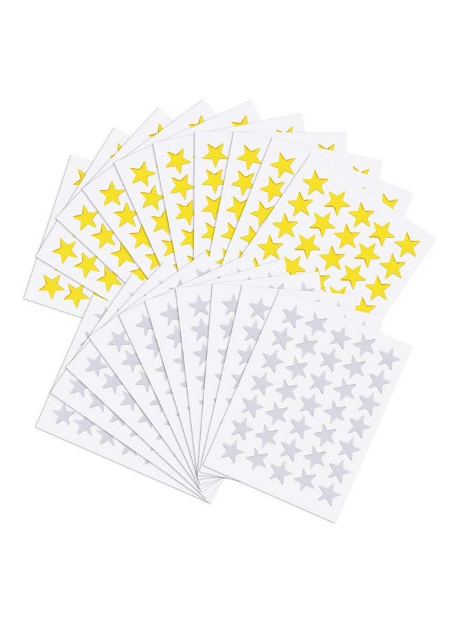 Heqishun - 4200 Count Star Stickers Self-Adhesive Foil Star Stickers For Kids Teachers (Gold + Silver) - Image 1