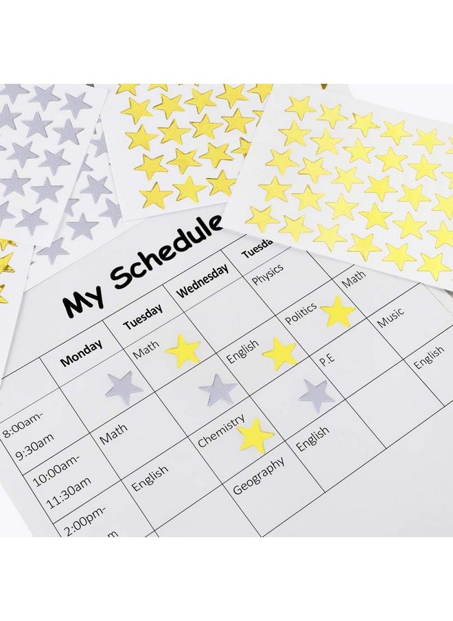 Heqishun - 4200 Count Star Stickers Self-Adhesive Foil Star Stickers For Kids Teachers (Gold + Silver) - Image 1