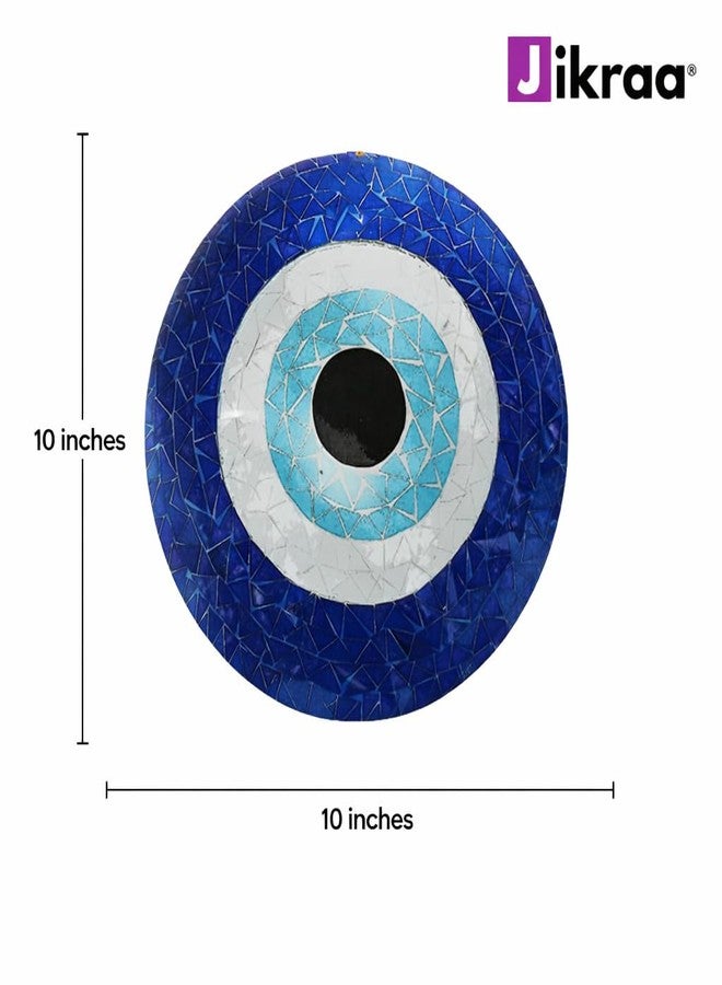 JIKRAA® Evil Eye Ceramic Decorative Wall Plate with Stand | 2-in-1 Wall Hanging & Tabletop Decor | Size- 10 inch | Protection Good Luck Positivity Prosperity Nazar Home Decor - Image 5