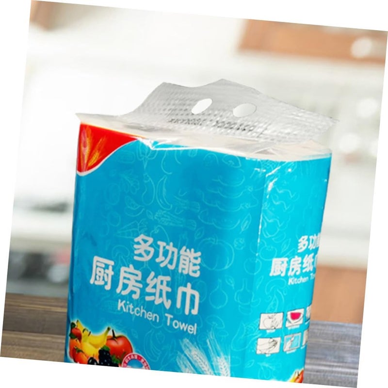 VOSAREA Kitchen Paper Towels 5 Rolls Oil Absorption Paper Strong Water Absorbent for Home Daily Use - Image 2