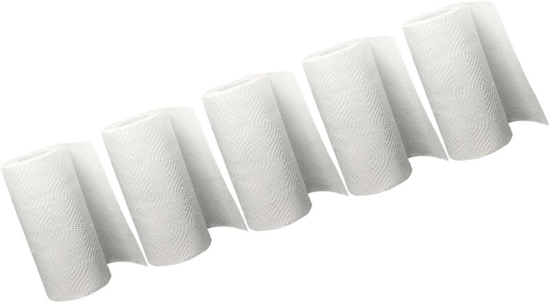 VOSAREA Kitchen Paper Towels 5 Rolls Oil Absorption Paper Strong Water Absorbent for Home Daily Use - Image 1