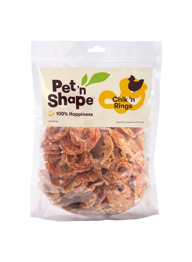 Pet 'n Shape Chik 'n Rings - Natural Chicken Breast Jerky Dog Treats, 2 Pound - Image 1