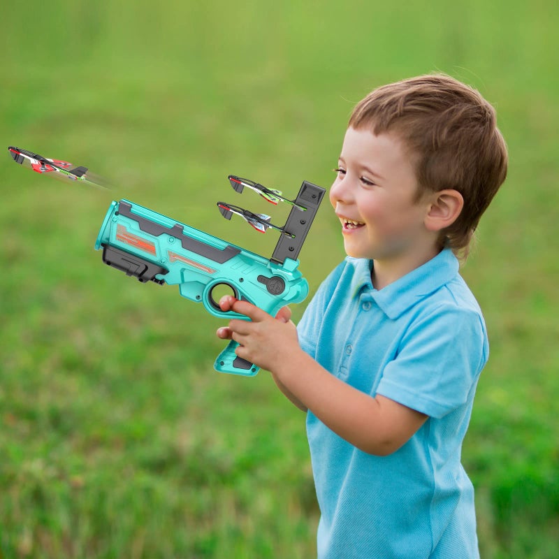 Zain Airplane Toys for 4 5 6 Years Old Boys Outdoor Toys for Kids Ages 4 8 Catapult Airplane with 8 pcs Glider Plane Boys Toys Age 6 8 with One Click Ejection Airplane Game Gifts for 4 8 Years old Boys - Image 2