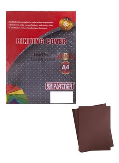 PARTNER 100-Piece Embossed A4 Binding Sheet Brown 