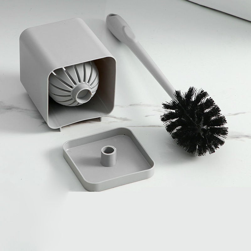Punch-Free Wall-Mounted Toilet Brush Drain With Base Set Household Toilet Hanging Toilet Cleaning Brush - Image 2