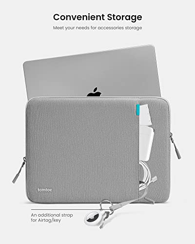 tomtoc 360° Protective Laptop Sleeve for 13-inch New MacBook Air M4/A3240 2025, M3/A3113, M2/A2681 M1/A2337 A2179 A1932, 13-inch MacBook Pro M2/A2686 M1/A2338, Water-Resistant Computer Case Bag - Image 5