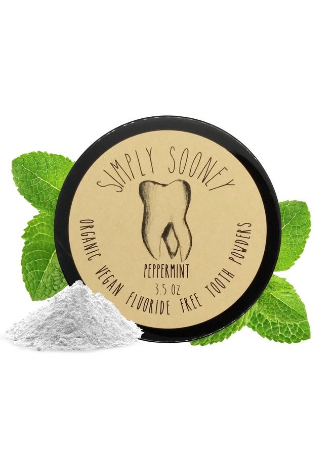 SIMPLY SOONEY Organic Vegan Fluoride Free Remineralizing Tooth Powder Peppermint Formula Value Size Up To 6 Month Supply I Natural Whitening I Stronger Teeth  - Image 2
