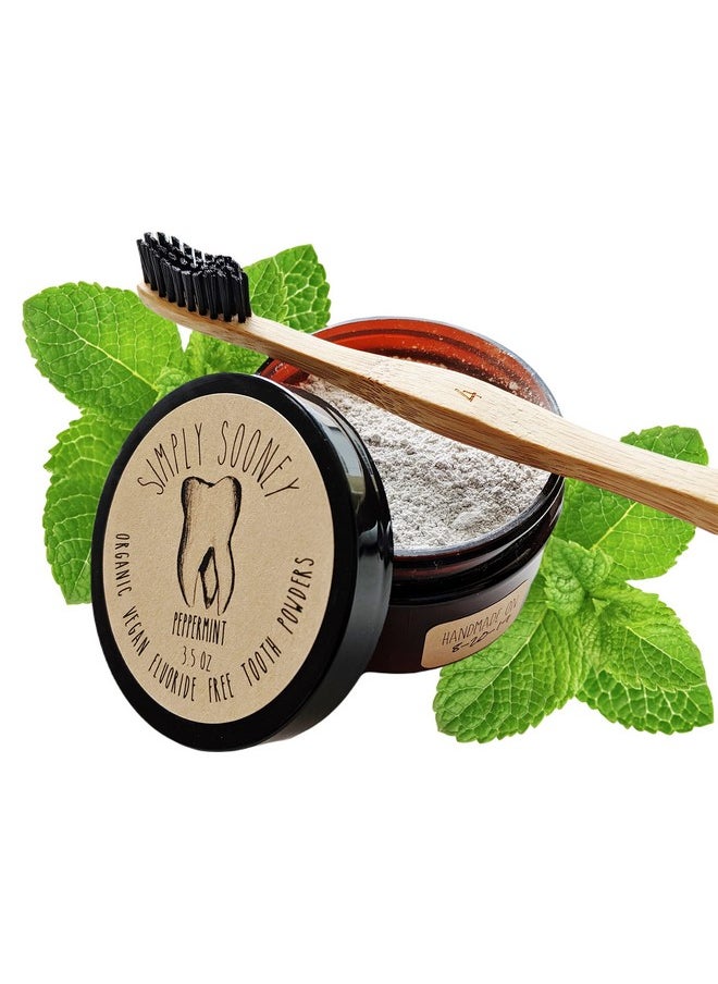 SIMPLY SOONEY Organic Vegan Fluoride Free Remineralizing Tooth Powder Peppermint Formula Value Size Up To 6 Month Supply I Natural Whitening I Stronger Teeth  - Image 3