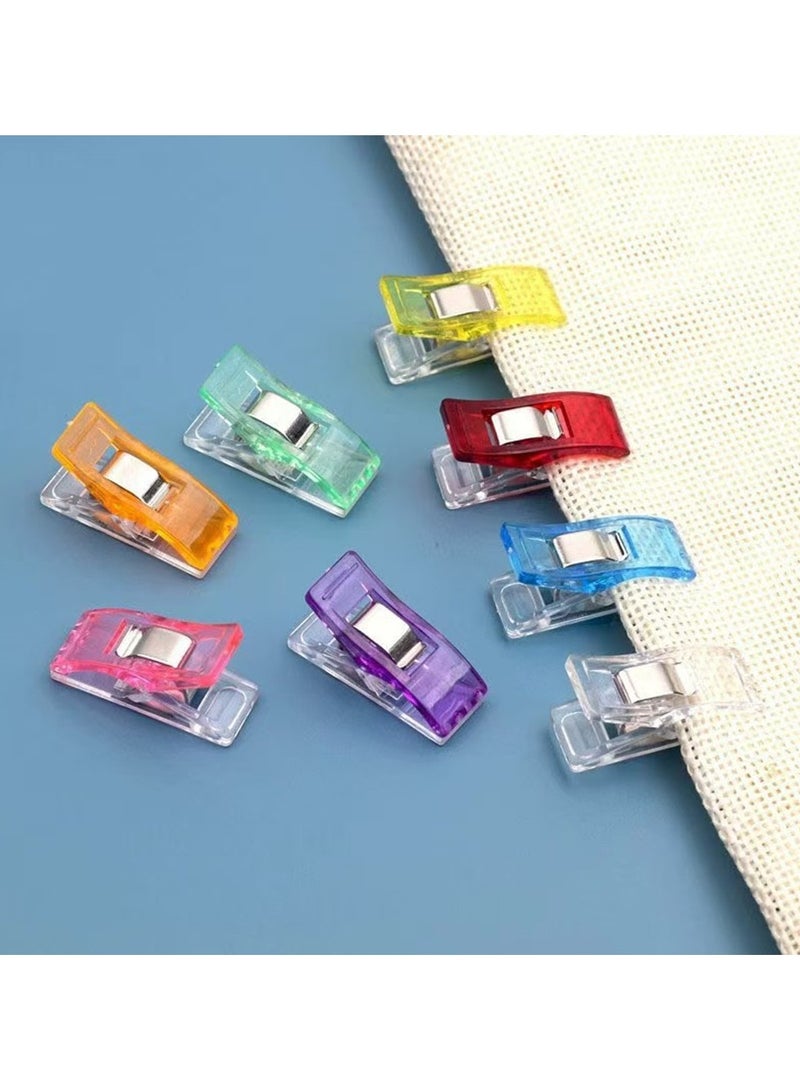 Bag Clips Stationary Clips Sewing Clips Plastic DIY Crafting Crocheting Knitting Clothing Clips Assorted Colors Craft Securing Quilting Clip 10pcs Blue  - Image 1