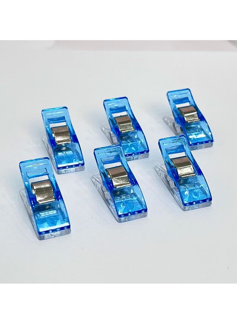 Bag Clips Stationary Clips Sewing Clips Plastic DIY Crafting Crocheting Knitting Clothing Clips Assorted Colors Craft Securing Quilting Clip 10pcs Blue  - Image 2