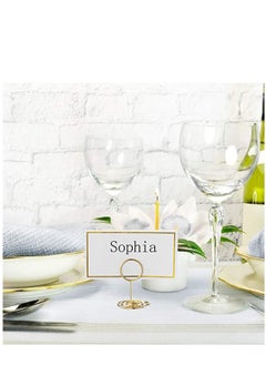 Y&D 24 pcs Place Card Holder Memo Clip Photo Table Number Gold Holder, Stand, Paper Menu Stand  - Image 4