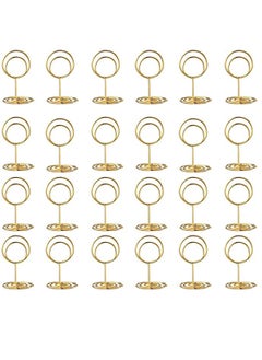 Y&D 24 pcs Place Card Holder Memo Clip Photo Table Number Gold Holder, Stand, Paper Menu Stand  - Image 2