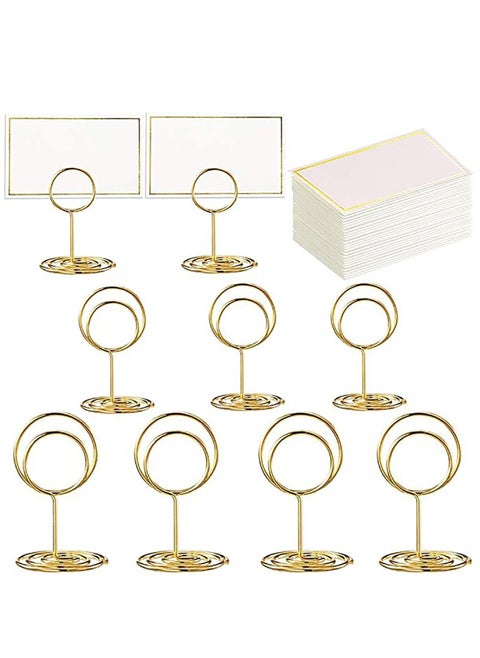 24 pcs Place Card Holder Memo Clip Photo Table Number Gold Holder, Stand, Paper Menu Stand