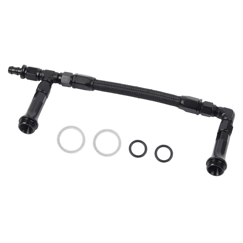 Dasbecan AN6 Dual Feed Carb Braided Nylon Fuel Line Double Pump Compatible With 4150 Based Carburetor - Image 2