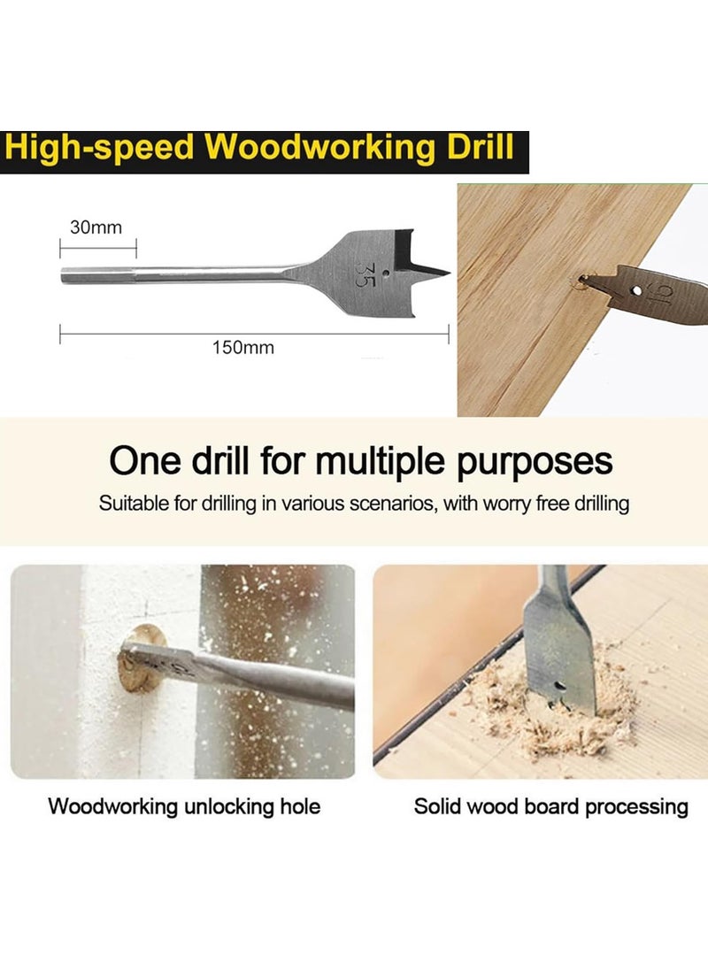 Malfah Enterprises Malfah Hex Shank Wood Flat Bit High Carbon Steel Best tool For Carpenter For Spade Boring In Wood Plastic PVC 12 MM  - Image 5