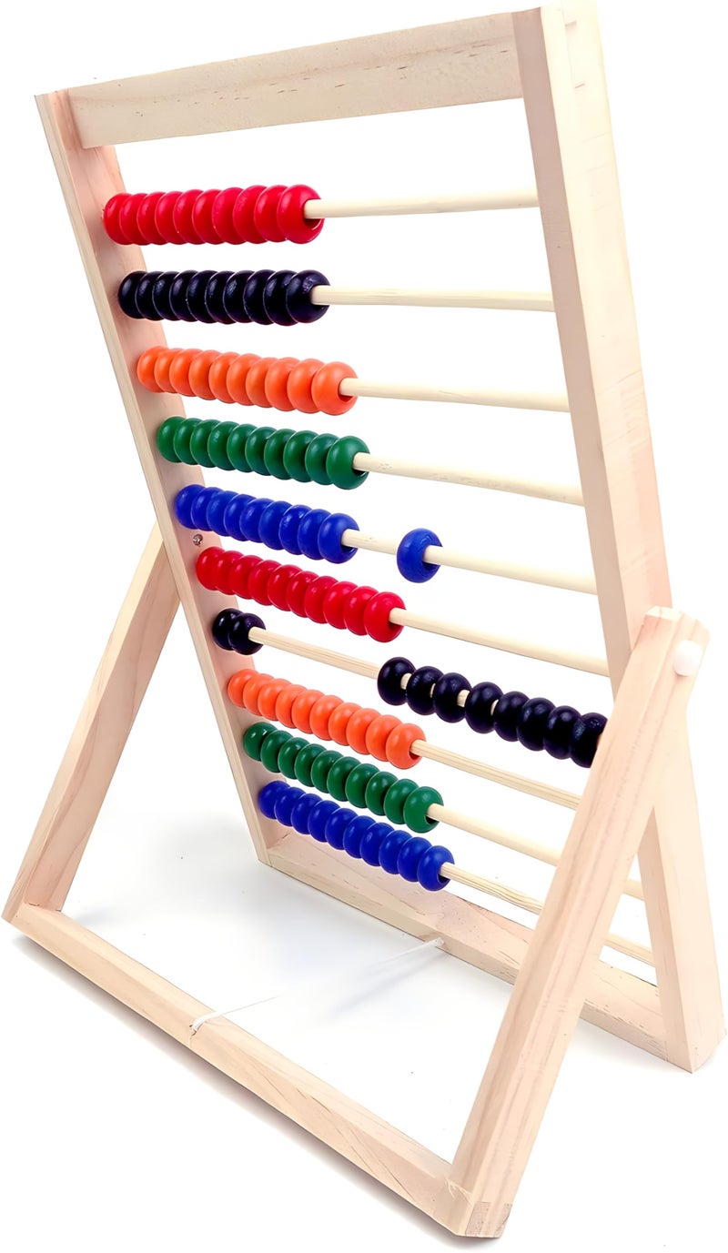 MAGIKON Wooden Counting Number Frame, 10 Rows Abacus for Kids Learning Math (11-1/2-Inch) - Image 2